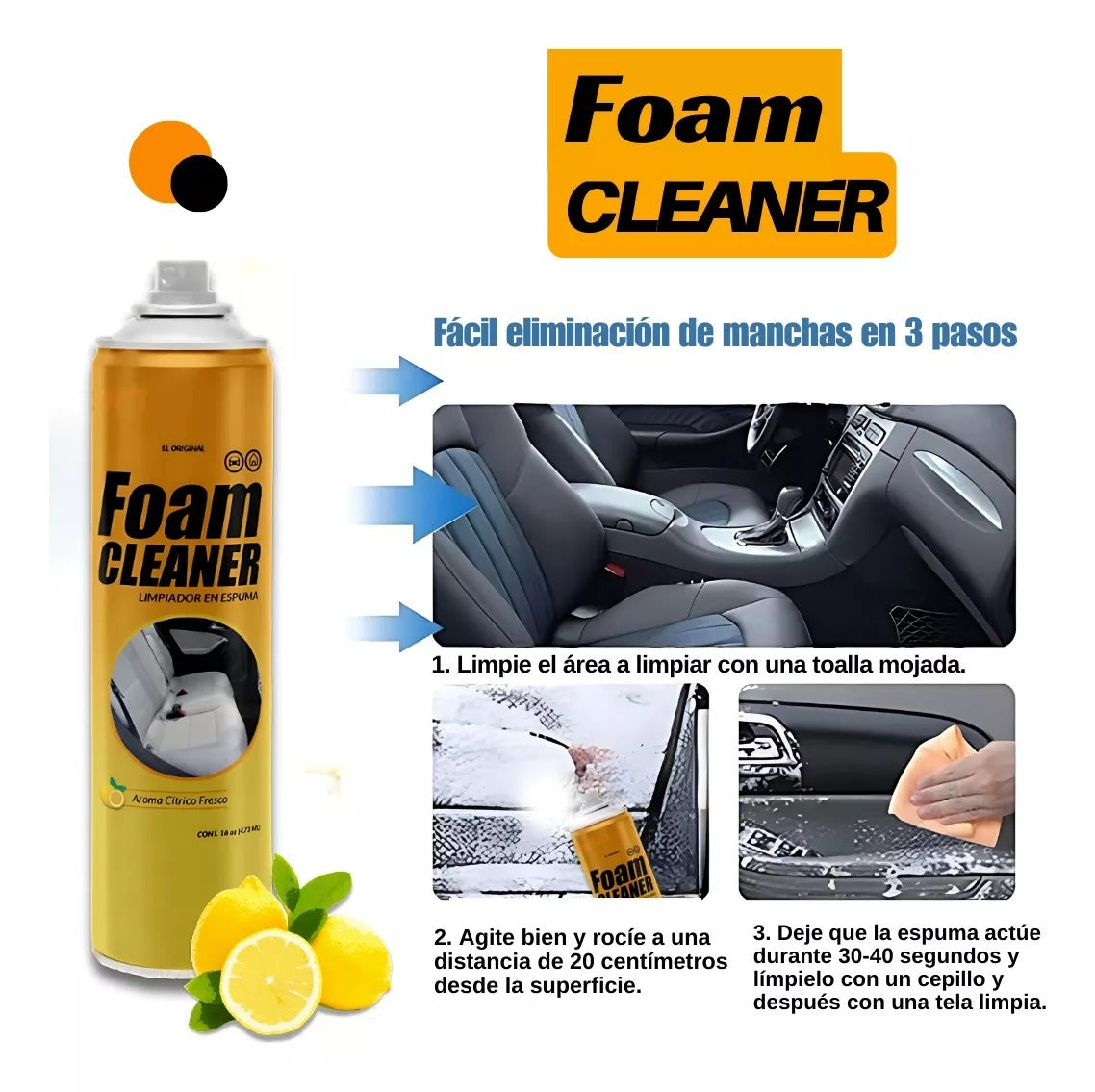 FOAM CLEANER – ESPUMA MULTIUSOS - ¡PAGUE 2 Y LLEVE 3!
