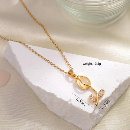 Collar Flor Tulipan Cristal